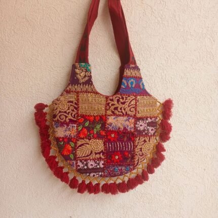 Maroon Matka Banjara Bag