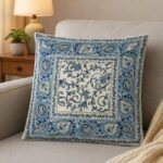 Neel Jaali Floral Block Print Cushion Cover Set of 2 - Image 5
