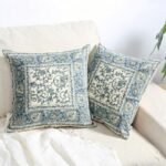Neel Jaali Floral Block Print Cushion Cover Set of 2