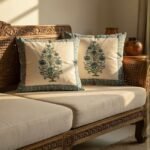Neel Pushp Block Print Cushion Cover Set of 2 - Image 5
