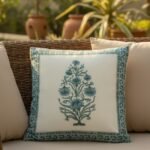 Neel Pushp Block Print Cushion Cover Set of 2 - Image 2