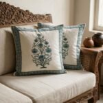 Neel Pushp Block Print Cushion Cover Set of 2 - Image 4