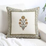 Sunehri Guldaan Block Print Cushion Cover Set of 2 - Image 6