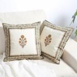 Sunehri Guldaan Block Print Cushion Cover Set of 2