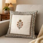 Sunehri Guldaan Block Print Cushion Cover Set of 2 - Image 2