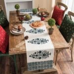 Aangan Riwaayat Hand Block Printed Cotton Table Runner - Image 2