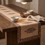 Charbagh Bloom Hand Block Printed Cotton Table Runner - Image 9