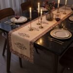 Charbagh Bloom Hand Block Printed Cotton Table Runner - Image 8