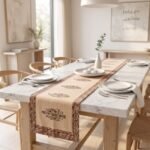 Charbagh Bloom Hand Block Printed Cotton Table Runner