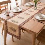 Charbagh Bloom Hand Block Printed Cotton Table Runner - Image 2