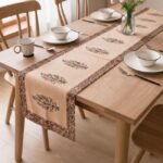 Charbagh Bloom Hand Block Printed Cotton Table Runner - Image 7