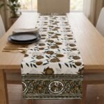 Gulrang Jaal Hand Block Printed Cotton Table Runner