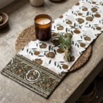 Gulrang Jaal Hand Block Printed Cotton Table Runner - Image 3