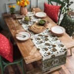 Gulrang Jaal Hand Block Printed Cotton Table Runner - Image 4