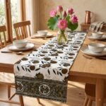 Gulrang Jaal Hand Block Printed Cotton Table Runner - Image 2