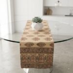 Sunehri Bagh Hand Block Printed Cotton Table Runner - Image 3