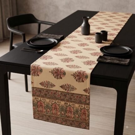 Sunehri Bagh Hand Block Printed Cotton Table Runner