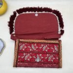 Anaar Dana Banjara Sling Bag - Inside view with magnetic clasp
