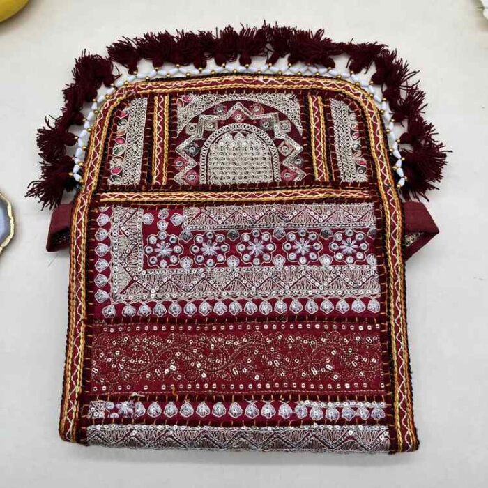 Chandi Mahal Banjara Sling Bag - Flap opened out