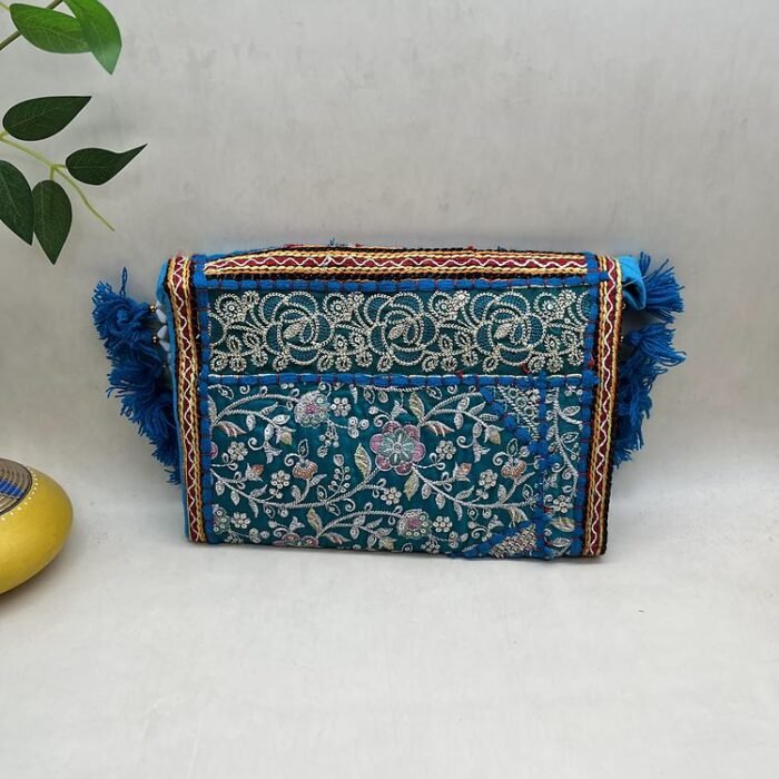 Firozi Bel Banjara Sling Bag - Back view