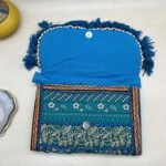 Firozi Bel Banjara Sling Bag - Inside view with magnetic clasp