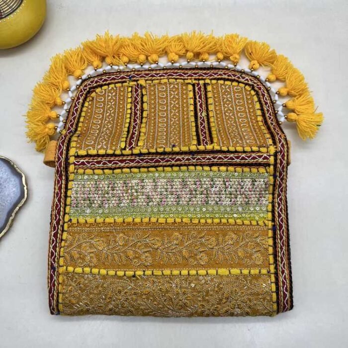 Genda Phool Banjara Sling Bag - Flap opened out