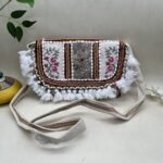 Gulabi Bloom Banjara Sling Bag - Front view with strap