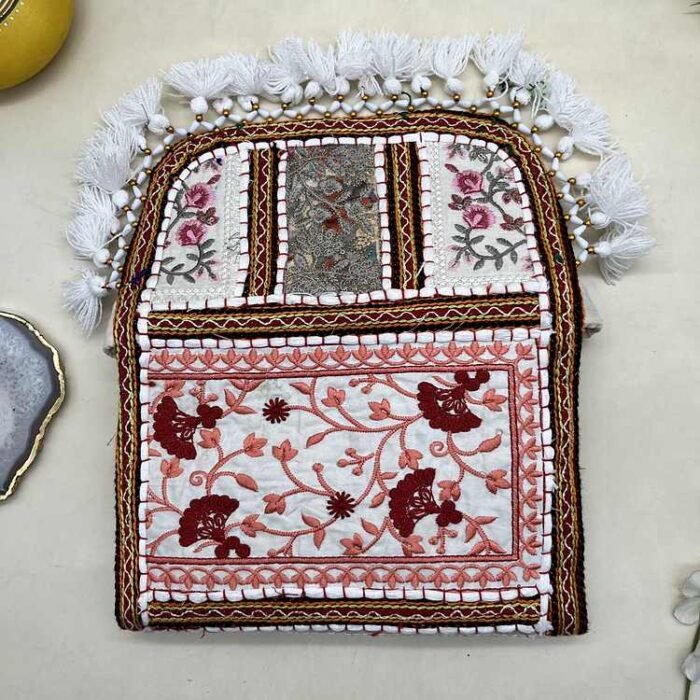Gulabi Bloom Banjara Sling Bag - Flap opened out