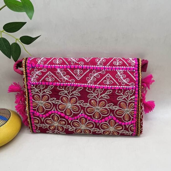 Gulmohar Glow Banjara Sling Bag - Back view