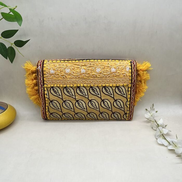 Haldi Leaf Banjara Sling Bag - Back view