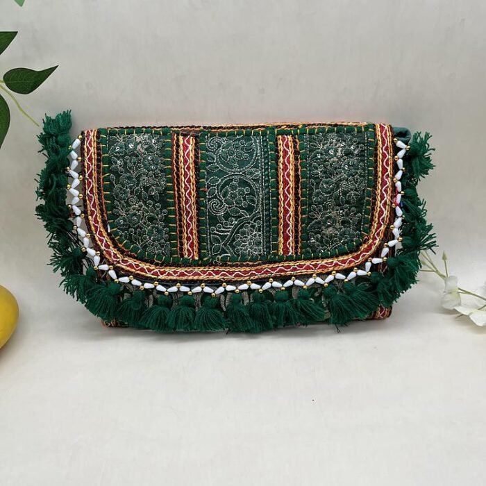 Hariyali Charm Banjara Sling Bag - Front view