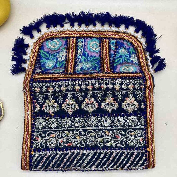 Indigo Bloom Banjara Sling Bag - Flap opened out
