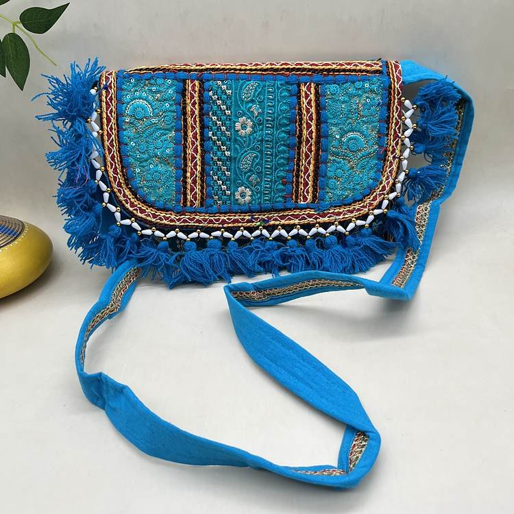 Jheel Dhara Banjara Sling Bag 1 Jheel Dhara Banjara Sling Bag - With strap