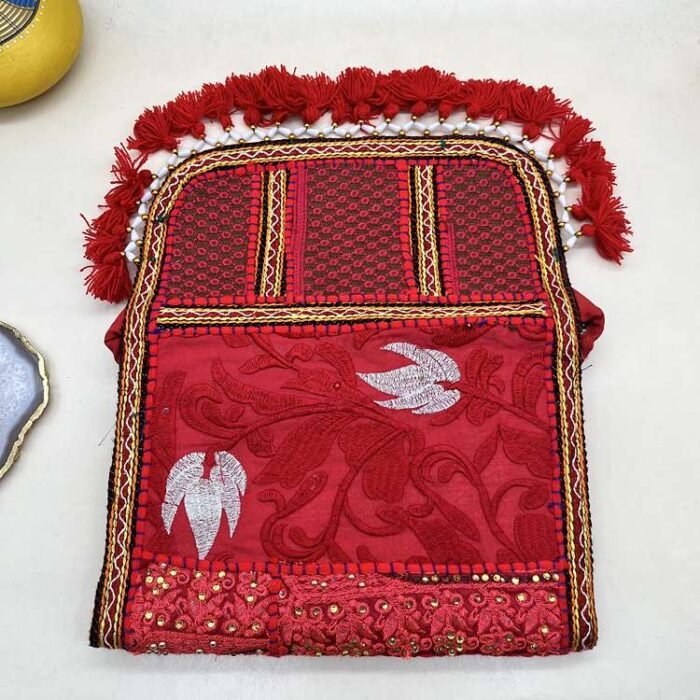 Lal Chidiya Banjara Sling Bag - Flap opened out