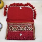 Lal Chidiya Banjara Sling Bag - Inside view with magnetic clasp