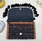 Midnight Mela Banjara Sling Bag - Inside view with magnetic clasp