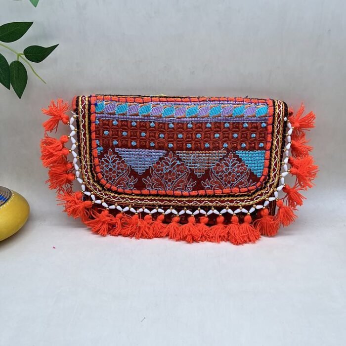 Saffron Summit Banjara Sling Bag - Front view