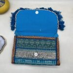 Samandar Rose Banjara Sling Bag - Inside view with magnetic clasp