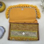 Sunehri Dhoop Banjara Sling Bag - Inside view with magnetic clasp