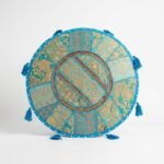 Firozi Jharokha Round Table Mat - top view