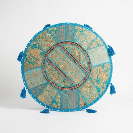 Firozi Jharokha Round Table Mat - top view