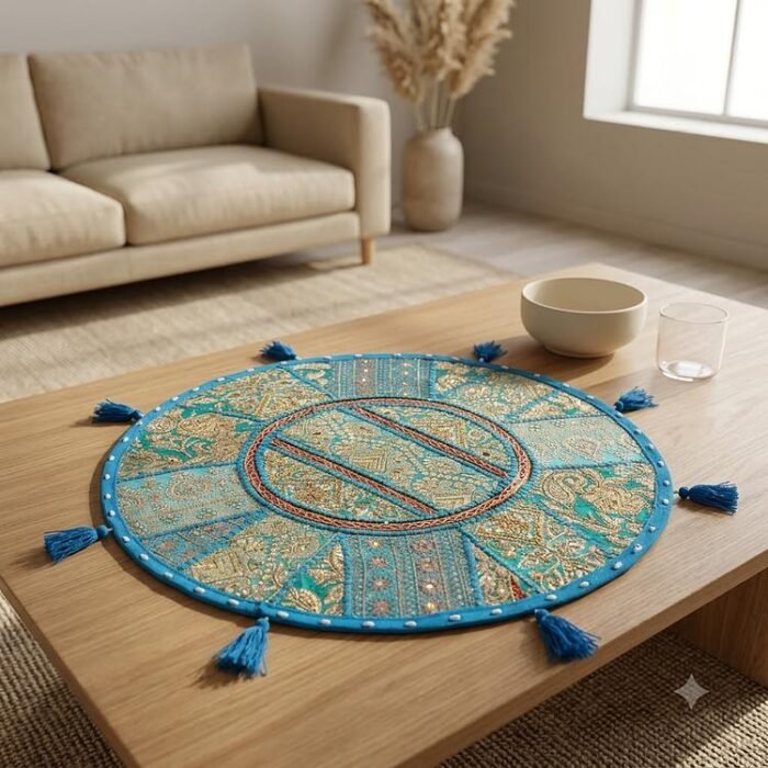 Firozi Jharokha Round Table Mat - view 2