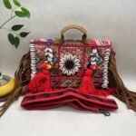 Ghoomar Red Banjara Bag - With strap