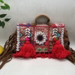 Ghoomar Red Banjara Bag - Front view