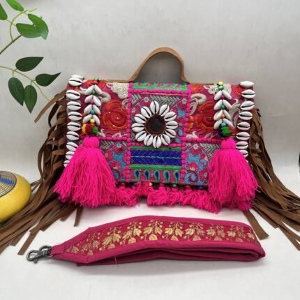 Gulabi Kaudi Banjara Bag - With strap
