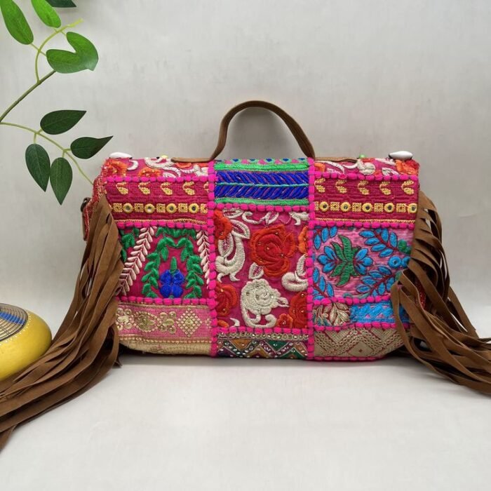 Gulabi Kaudi Banjara Bag - Back view
