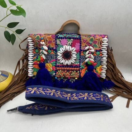 Kalbeliya Night Banjara Bag - With strap