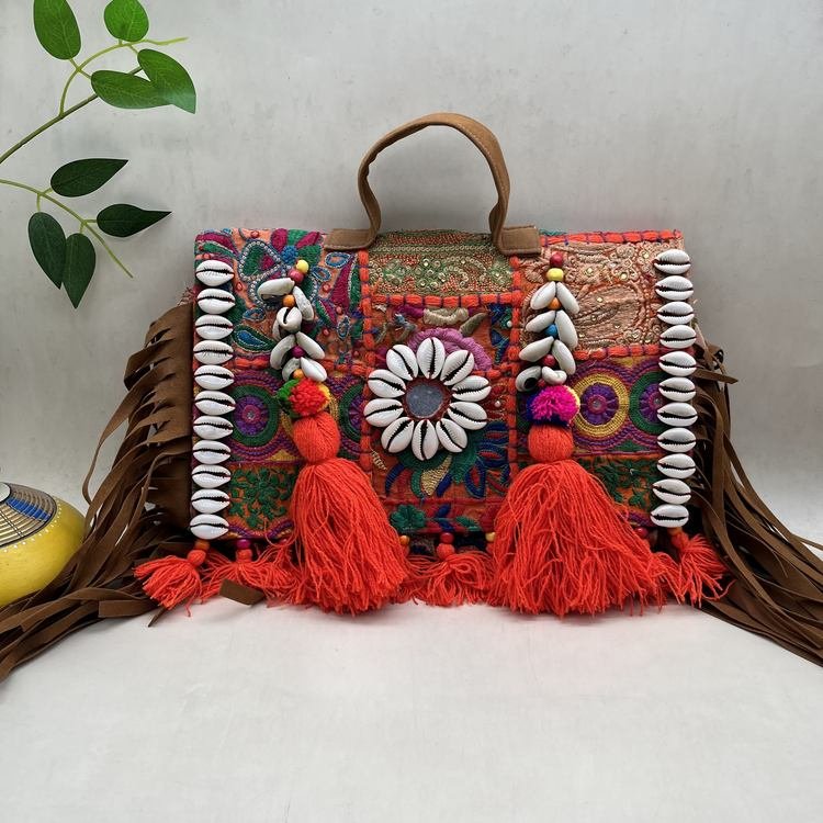 Kutch Kaleidoscope Banjara Bag - Front view