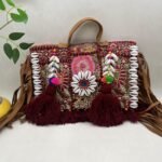 Meera Maroon Banjara Bag - Front view