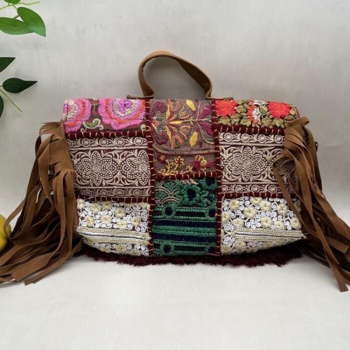 Meera Maroon Banjara Bag - Back view